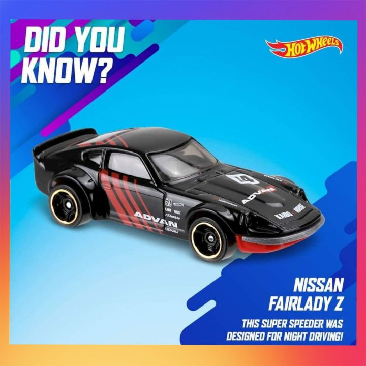 オ*ト　　　　 Nissan Fairlady Z 　ADVAN　チェイ 2017 i Hot Wheels NISSAN FAIRLADY Z #357✰black/red;ADVAN
