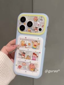 CRAYON SHINCHAN | Japanese Anime Cartoon Shell Pattern Crayon Shin Chan Phone Case For iphone 18Pro 15 16 17 18 Pro Max Full Lens Protective Cover