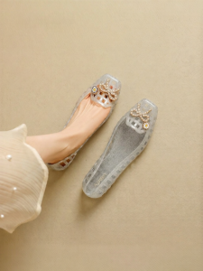 Agsdon | New Summer Bow Crystal Jelly Sandals Soft Sole