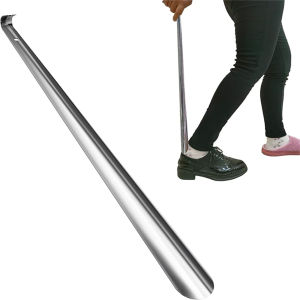 ยาวพิเศษฮอร์นรองเท้า Lifter สแตนเลสโลหะยาว Shoehorn รองเท้า Helper ยาวช้อนรองเท้ารองเท้าอุปกรณ์เสริม