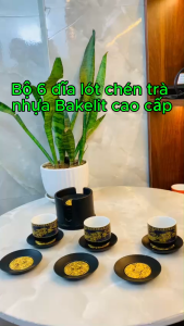 BỘ 6 LÓT ĐĨA CHÉN TRÀ CAO CẤP – ĐẲNG CẤP CHO GÓC TRÀ ĐẠO