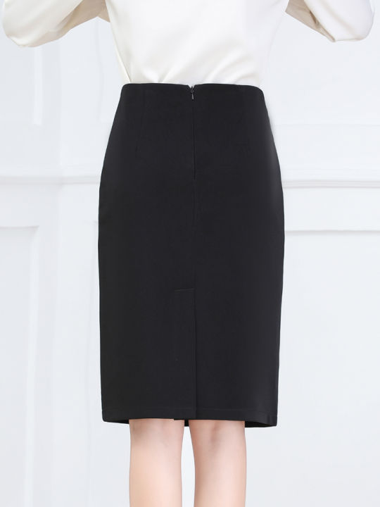Bodycon Skirt Black Skirt Zip Back Leather Look Panelled Bodycon