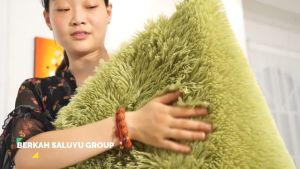 Karpet Bulu Bulat Diameter 100cm Tebal 3.5cm Isi Busa Royal Foam LP