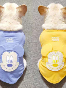 Pure Cotton Thin Summer Spring Dog Vest Pet Clothes Cartoon Design for Small to Medium Dogs like Bichon Teddy Pug by Liang