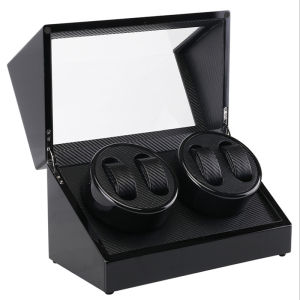 Carbon Fiber Leather Shaking Watch Device For Home Automatic Mechanical Watch Watch Winder Watch Storage Motor Mute Turn Watch Box
