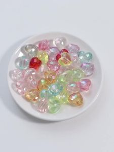20 Chiếc Trong Suốt Màu Acrylic Hình Trái Tim Mặt Hạt 17x19.5mm Lỗ 2.6mm Cho DIY Hạt Vòng Tay Dây Xích Trang Trí Miếng Đệm