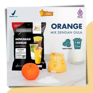 Bubuk Minuman Orange Mix Gula 1 kg - Premium Serbuk Jeruk Powder Instan - JPS