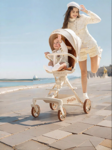 Reversible High View Foldable Lightweight Sit-and-Lie Baby Stroller
