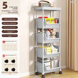 LIWAN | Multifunctional Movable Multi-layer Storage Shelf