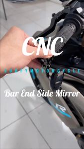 CNC Bar End Side Mirror Round And Square Full Adjustable Clear Lens Walang Grado