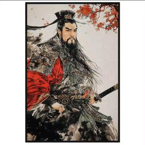 Tranh chân dung tướng quân cổ trang.Tranh treo tườngdán tườngsơn dầucanvas trang trí.CGI-1682