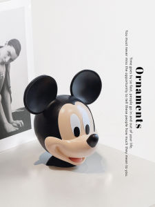 Mickey Mouse Head Money Box Cartoon Cute Living Room Decorations Tabletop Ornaments Mouse Birthday Gifts for Friends