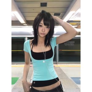 NINGXI | Slimming Bust-enhancing Unique Waist-accentuating Two-piece High-end Design Top