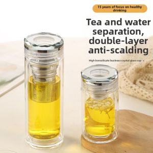 Transparent Glass Heat-Insulated Infuser Cup