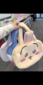 Chiikawa | New cute jiyi self-deprecating bear handbag tote bag Hachiji Ikawa plush big head bag kawaii girl gift