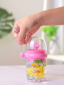 250ML Thiết kế phun nước sáng tạo Cốc dành cho trẻ em / Chất liệu Tritan cấp thực phẩm không chứa BPA / Ống hút cho bé ăn phổ biến nhất