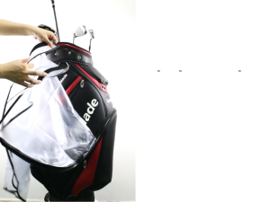 Scott Edward Golf Bag Rain Cover Transparent Waterproof PVC Golf Bag Clear Rain Cover Protection Cover for Golf Push Carts Anti-dust Club Bags Raincoat for Golfer