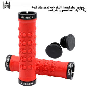 MEROCA Rubber bicycle grips Single Dual mtb grips lock on Anti Slip Shock Absorber for Fixed Gear Folding Bike Handlebar Grips