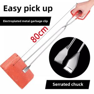 Fire Tongs Pick up Garbage Clip Carbon Clip Lengthened Clip Pick-up Sanitation Workers Wild For Home Fire Stainless Steel