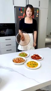 Tudung Saji Transparan 4 SUSUN 5 SUSUN Premium Rantang Susun Rak Penyimpan Makanan Penutup Piring Serbaguna