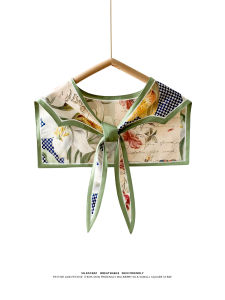 WEIAI | Áo khoác mỏng mùa hè in họa tiết sơn dầu Áo choàng nhỏ nữ tính nghệ thuật không tay áo sơ mi giả cổ áo choàng vai