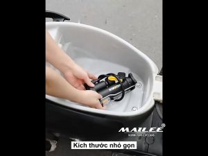 Bơm Đạp Chân Mini Di Động FP-9809-E cho Xe máy/ xe đạp/ xe ô tô loại ống đôi áp suất 170 psi vỏ nhựa ABS cứng cáp lõi bơm nhôm van đa năng 2 lỗ đa dụng - Mai Lee