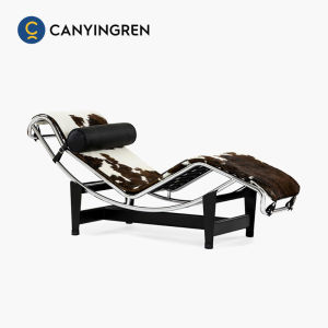 Leather Recliner Chair for Home Office Designer Casual Balcony Living Room Luxury Sofa Bed Folding Chair LC4 by Le Corbusier