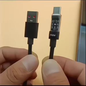 0.25/1/1.5/2M 240W Nylon USB C PD Super Fast Charging Data Cable with LED Digital Display USB To Type C Quick Charge Data Cords
