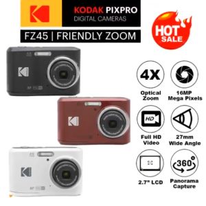 Kodak PIXPRO FZ45 Friendly Zoom Compact Digital Camera Point & Shoot 16MP Wide Angle Full HD 1080P