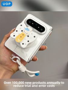 UGP | Transparent Magnetic Protective Case with Butterfly Stand and Diamonds For Foldable Phone