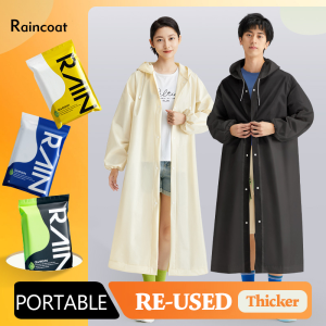 Light Weight Adult Long Raincoats Eva Waterproof Rain Coat Men Women Travel Hooded Beam Port Rain Poncho For Outdoor