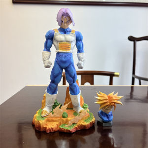 Bandai | 29CM Dragon Ball Z Figure Battle Dress Trunks Double Heads Model Dolls Figures Anime Action Figurine Collectible Decoration Toys