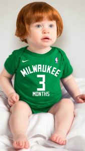 Baby Monthly Onesies - Basketball Jersey - M.BUCKS