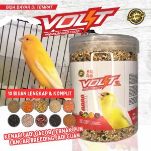 VOLTS PAKAN BURUNG KENARI LOMBA HARIAN BREEDING 10 BIJIAN LENGKAP - 500gram