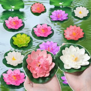 ดอกไม้ประดับภูมิทัศน์สระในสวนหลากสี10ซม. ต้นลิลลี่ปลาเทียมดอกบัวจำลองเป็นมิตรกับสิ่งแวดล้อม