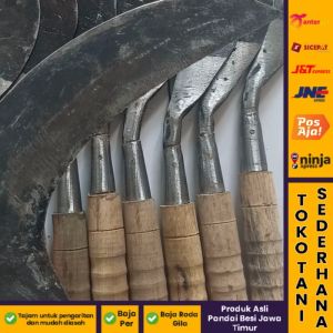 Arit Lokal Baja Per Sabit Pemotong Rumput Kayu Tanaman Serbaguna