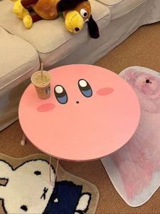 Cute Kabi Foldable Computer Desk Study Table round Small Table for Balcony Windowsill Tea Set Bedroom Other Styles Artistic