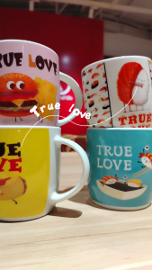12oz/354ml Colorful True Love Text Design Ceramic Coffee Mug (TRUE LOVE MUG) Smart Kitchen Ph