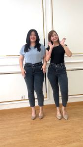 Celana 7/9 Skinny Jeans Stretch Wanita Silang Belakang Premium Bellzshop Tessa