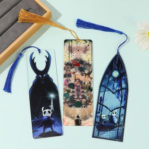 Hollow Knight Bookmark Anime Game Collectible Gift for Fans PVC Waterproof Decorative Bookmarks Reading Accessories Cute Station
