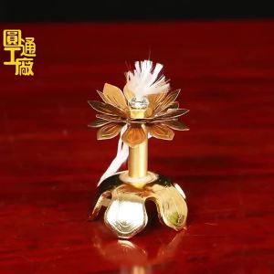 SXH  Buddhist Supplies Home Decor Multi-use Oil Lamp Wick Holder Buddhist Hall Supplies Butter Lamp