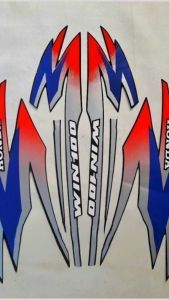 STRIPING STICKER LIS LES POLET honda win 100 1996 1997 biru merah silver stiker Fullset list body standar variasi berkualitas terbaik
