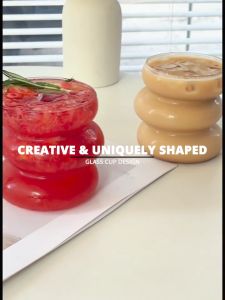 Locaupin Creative Coffee Cup Mug Tumbler: Borosilicate Glass & Hot Cold Resistant Design