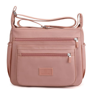 Nylon Crossbody Bag Large Capacity Multi-layer Shoulder Bag Trendy Womens Bag Simple Style British Style Casual Leisure Bag