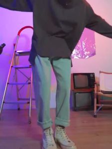 กางเกงยีนส์ยาวชาย ทรงกระบอกเอวสูง ใส่สบาย เอวยางยืด ปรับเอวด้วยเชือก เท่ๆเข้ากับทุกแนว 4สี ฟ้าอ่อน ดำ ยีนส์ เทา