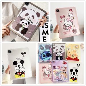 For Apple iPad Pro Air 13 11-in M2 M4 iPad 10th 9th 8th 7th 6th 5th Air 1 2 Pro 5th 4th 3th Mini 9.7" 10.2" 10.5"10.9"11.0" 7.9" 8.7" 12.9" 2022 2024 Kids Tablet Cute Cartoon Stitch Soft TPU Case Back Case Cover
