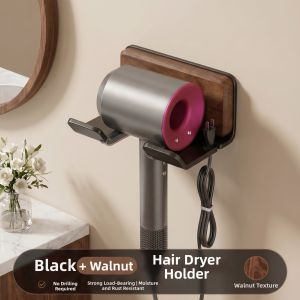 SHENYUAN | Drill-free Walnut Bathroom Shelf