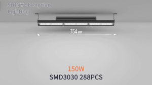 LED Linear High Bay Light 50W 100W 150W 200W Industrial Flood Light for Warehouse Gym
