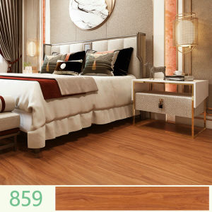 vinyl Floor Stickers Waterproof 3D Wood Grain Self-adhesive PVC 2mm thick 91X15cm modern vinyl tiles For Flooring Decoration