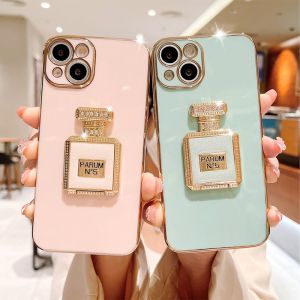 KOSLAM Delicate And Luxurious Perfume Cosmetic Mirror Bracket Phone Case for Huawei Mate 50 50 Pro 40 40 Pro 30 Pro P50 P50 Pro P40 Pro P30 P30 Pro P30 Lite Nova 10 10 Pro 9 9 SE 8 8i 7 7 SE 4e 3i New 2023 Design Soft Casing TPU In Stock